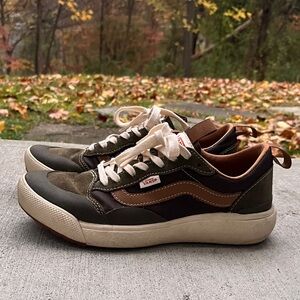 Vans Olive and Brown Sneakers